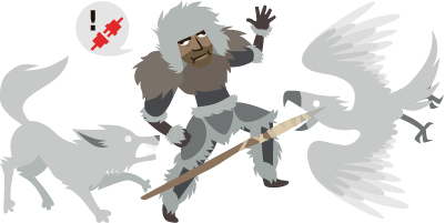 ARK player freezing due to lag, while surrounded by dangerous dinosaurs.