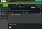A screenshot showing game server stats and overview page in NodePanel