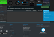 A screenshot showing the backups manager in NodePanel