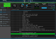 A screenshot of the output and server logs generated for a server