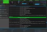 A screenshot of the output and server logs generated for a server