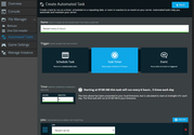 A screenshot showing how the robust Automated Task scheduler in NodePanel