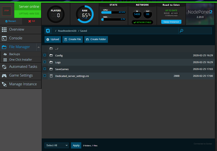 A screenshot of our web-based File Manager