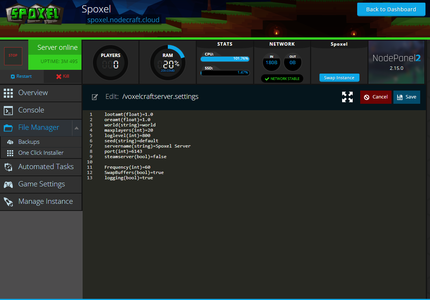 A screenshot showing how simple it is to edit files in our web-based File Manager