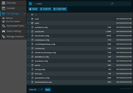 A screenshot of our web-based File Manager